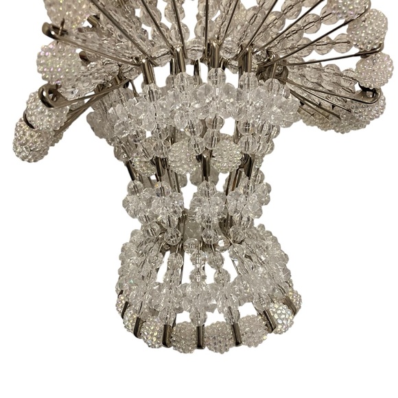 Vintage Bead & Safety Pin Basket Clear Pearlized Beads - Picture 6 of 11